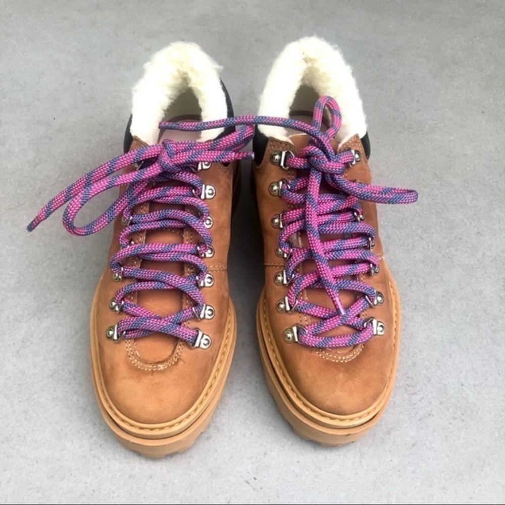 Schutz Lucille Suede & Shearling Bootie NEW size 6 - Picture 4 of 8